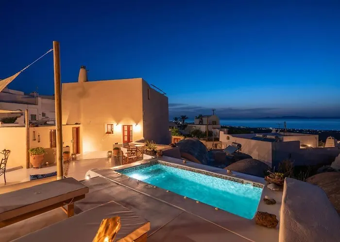 Casa Terra Vedema With Sunset Privacy Plunge Pool And 350 To 450 Mbps Starlink Internet Ия